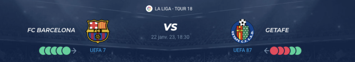 You are currently viewing Barcelone vs Getafe